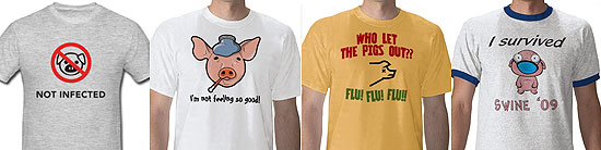Camisetas ironizam Gripe Suína na internet