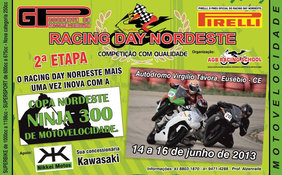 Nikkei Motos Kawasaki Team estreia domingo na 2ª. Etapa do Racing Day Nordeste no Eusébio(CE)