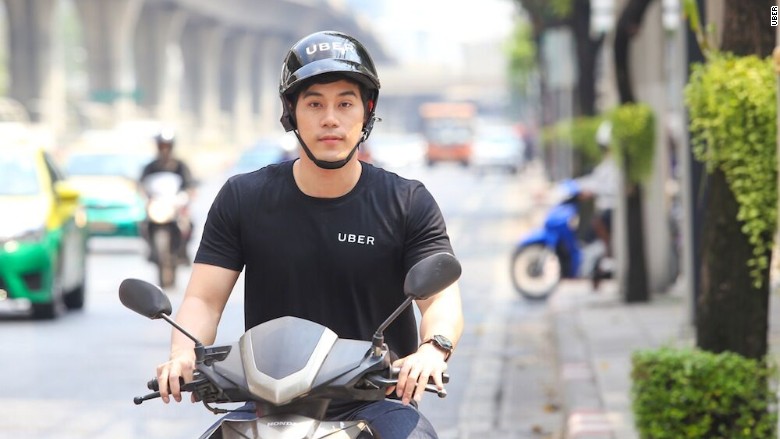 Uber introduz serviço de moto-táxi nas ruas congestionadas de Bangcoc