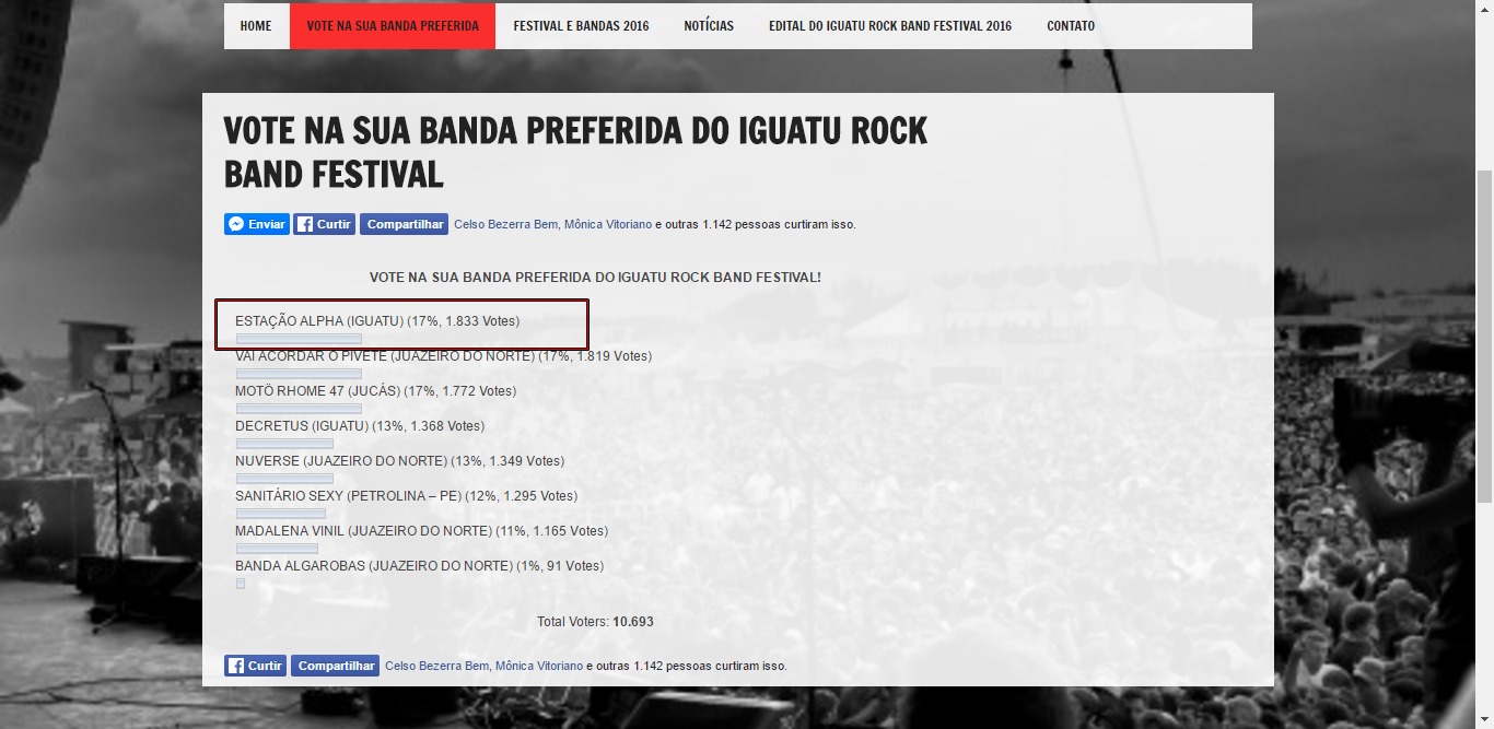 Com margem apertada Estação Alpha é campeã na votação online do Rock Band Festival