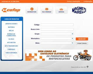 Magneti Marelli Cofap Aftermarket lança Catálogo Eletrônico Linha Motocicleta