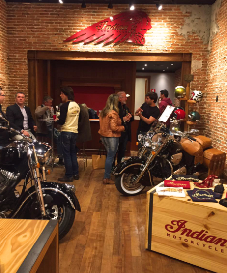 A norte-americana Indian Motorcycle abriu uma loja temporária na cidade de Campinas -SP