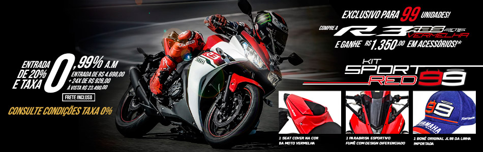 Uma nova promoção da Yamaha oferece um kit de customização Sport Red #99