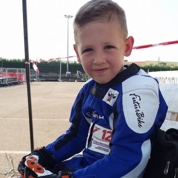 Criança que morreu em competição de minimoto salva 5 vidas